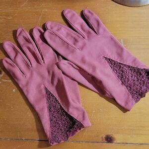 Vintage Womens Hand Dyed Gloves